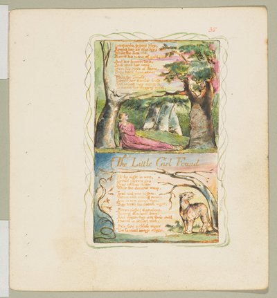 Canções de Inocência e de Experiência: The Little Girl LostThe Little Girl Found, ca. 1825. de William Blake