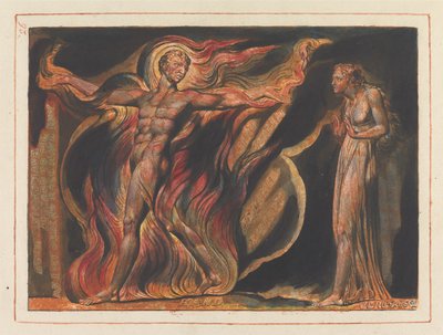 «Tais visões apareceram-me...»; Frontispício do Capítulo 2 (Lâmina 26) de William Blake