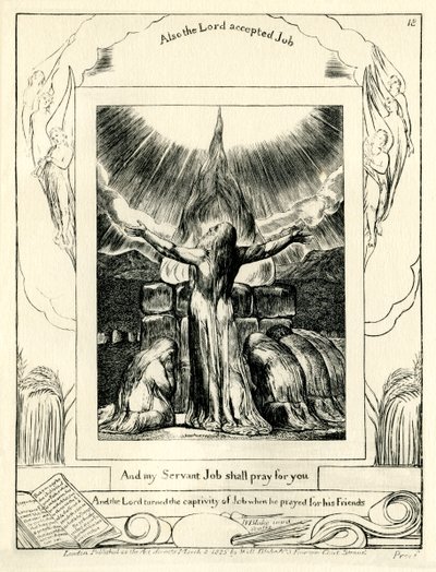 O livro de Jó 42: 8 ilustrado por william Blake de William Blake