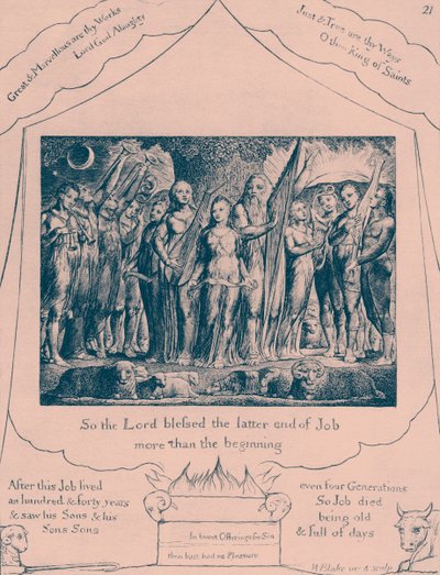 As ilustrações do Livro de Job de William Blake de William Blake