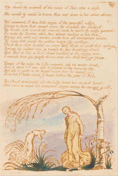 O Livro de Thel, Placa 4, Por que deveria a amante. . . . de William Blake
