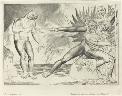 O Círculo dos Funcionários Corruptos; Os Demônios Atormentando Ciampolo de William Blake