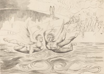 The Circle of the Corrupt Officials, the Devils Mauling Each Other, 1827. de William Blake
