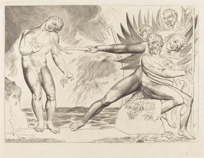 O Círculo dos Funcionários Corruptos; os demônios atormentando Ciampolo de William Blake
