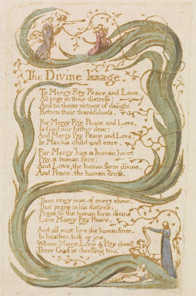 &39;The Divine Image&39;, gravura 12 de &39;Songs of Innocence&39; de William Blake