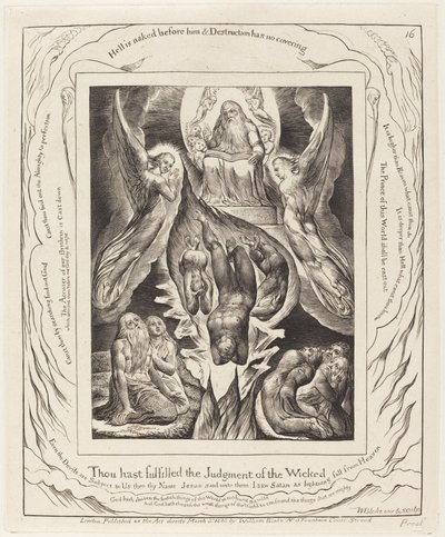 A Queda de Satanás, 1825. de William Blake