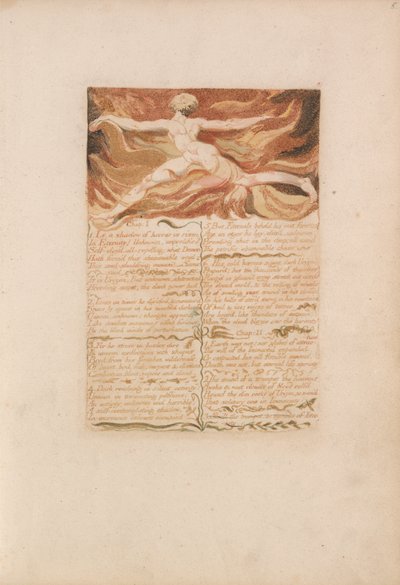 O Primeiro Livro de Urizen, Placa 5, Capítulo 1 .... (Bentley 3) de William Blake