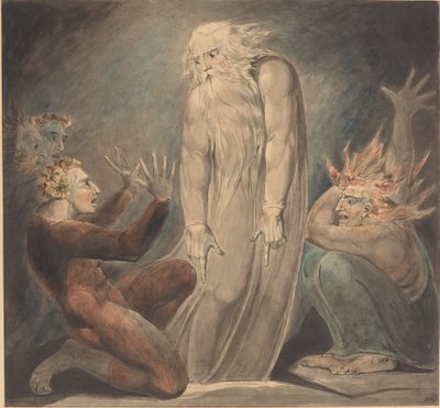 O Espírito de Samuel Aparecendo a Saul de William Blake