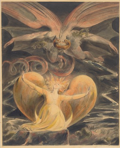 O Grande Dragão Vermelho e a Mulher Vestida de Sol de William Blake