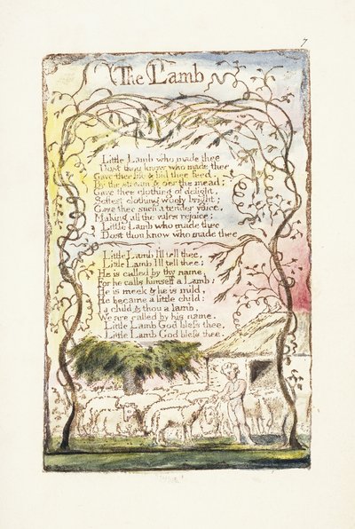 O Cordeiro, 1789 de William Blake