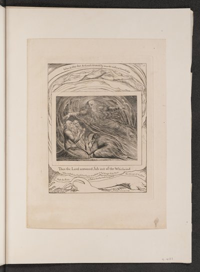 O Senhor Respondendo a Jó do Redemoinho de William Blake