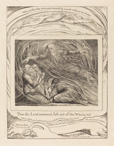 O Senhor Respondendo a Jó do Redemoinho de William Blake