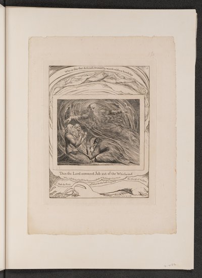 O Senhor Respondeu a Jó fora do Turbilhão, 1825. de William Blake