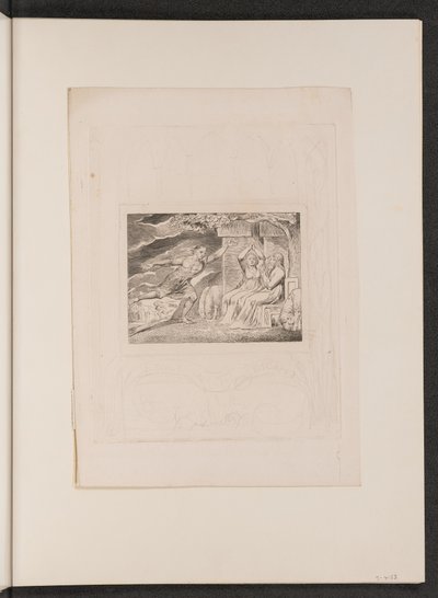 Os mensageiros falam de seus infortúnios a Jó, 1825. de William Blake