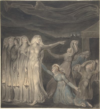 A parábola das virgens prudentes e das virgens insensatas de William Blake