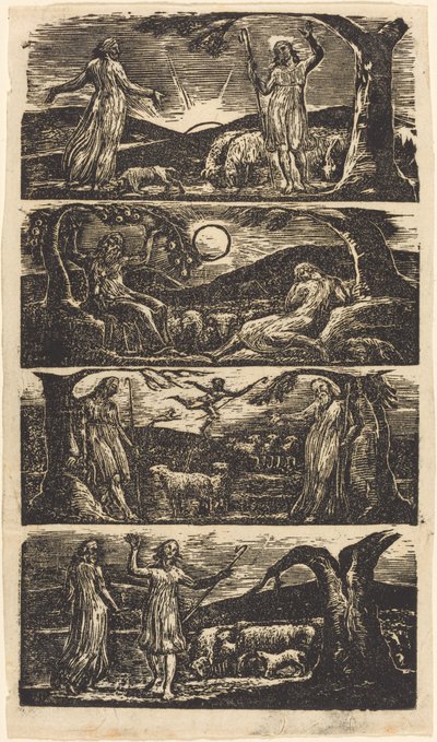 Os Pastorais de Virgílio, 1821. de William Blake