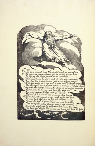 O Terror Respondeu, meados da década de 1790 de William Blake