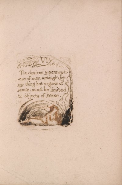 Não há religião natural, ilustração 8, VI Os desejos e percepções. . . . (Bentley a9) de William Blake