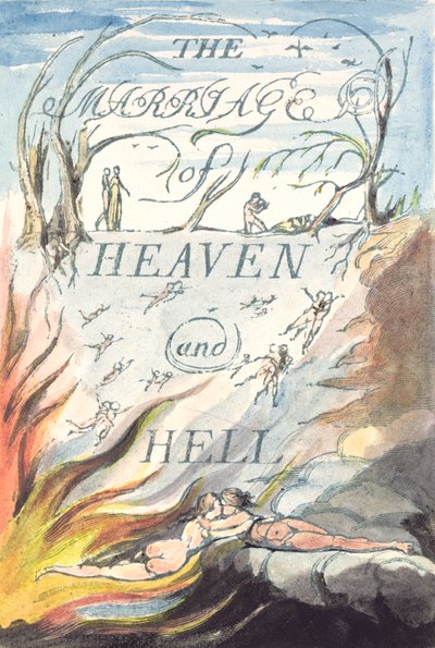 Página de rosto, do casamento do céu e do inferno de William Blake