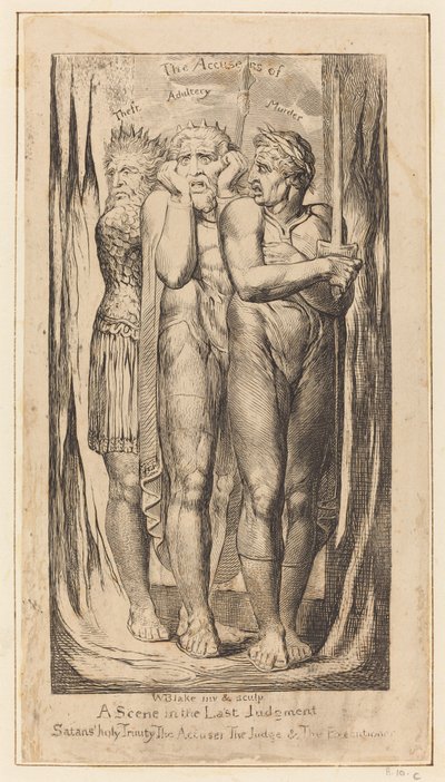 War The Accusers of Theft, Adultery, Murder, c. 18031810. de William Blake