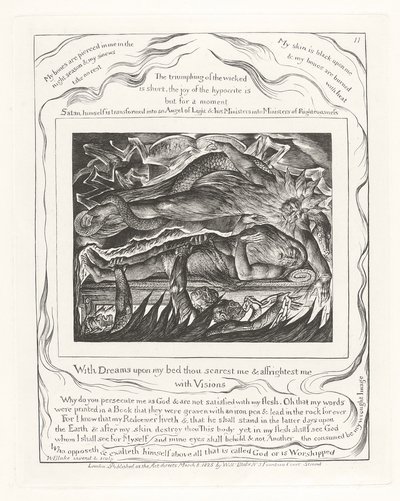 Com sonhos na minha cama me assustas e me afetas com visões. de William Blake