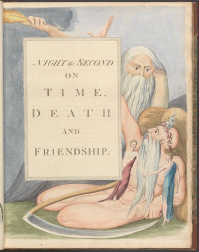 Pensamentos noturnos de Young, Página 17, Noite a segunda, Na hora certa, Morte e Amizade. de William Blake