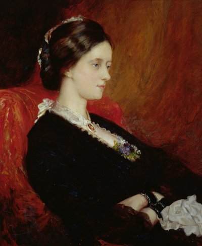 Retrato do Exmo. Sra. Emily Meynell-Ingram (1840-1904) 1884 (óleo sobre tela) de William Blake Richmond