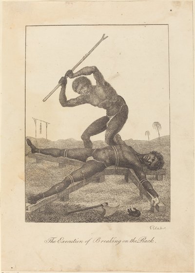 A execução de quebrar no rack de William Blake after John Gabriel Stedman