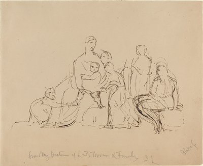 Lady Torrens e família de William Blake after John Linnell