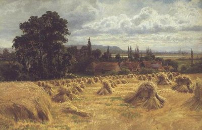 Um campo de milho perto de Cookham (petróleo) de William Bradley