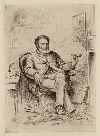David Masson, Professor de Retórica e Literatura Inglesa (gravura) de William Brassey (after) Hole