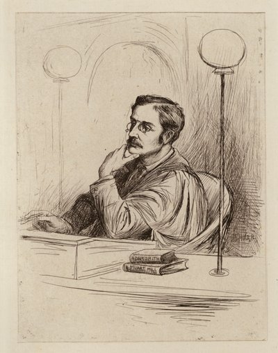 Joseph Shield Nicholson, Professor de Economia Comercial e Política e de Direito Mercantil (gravura) de William Brassey (after) Hole