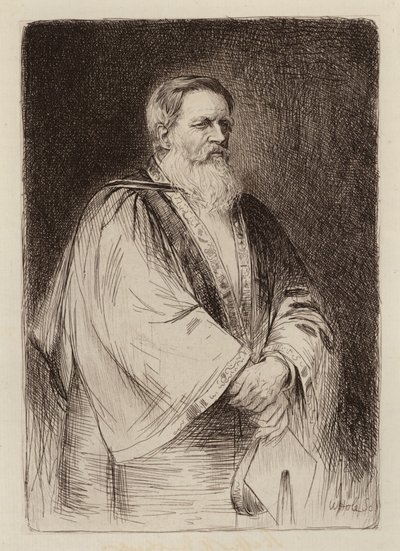 Sir Stafford Henry Northcote, Lord Retor (gravura) de William Brassey (after) Hole