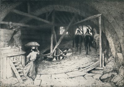 Um moinho de farinha da Galiléia, final do século XIX e início do século XX, 1922. de William Brassey Hole
