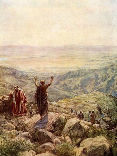 Balaão abençoando o acampamento de Israel. - Bíblia de William Brassey Hole