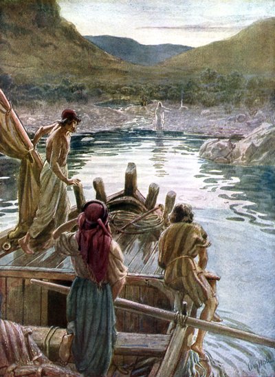 Jesus aparece aos discípulos no mar da Galileia - Bíblia de William Brassey Hole