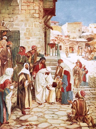 Jesus abençoando criancinhas de William Brassey Hole