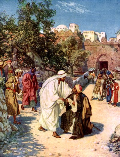 Jesus purifica um leproso - Bíblia de William Brassey Hole