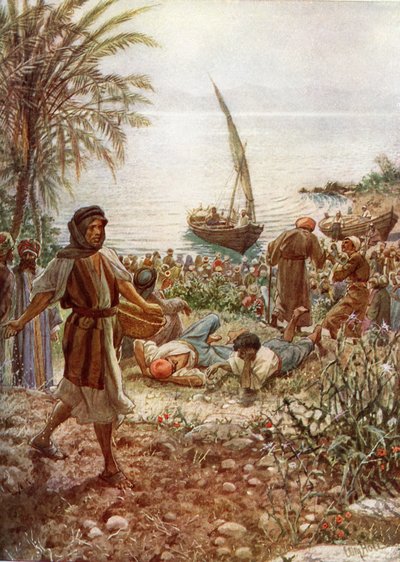 Jesus prega a parábola do semeador - Bíblia de William Brassey Hole