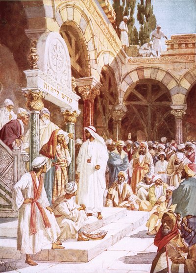 Jesus pregando no Templo de William Brassey Hole
