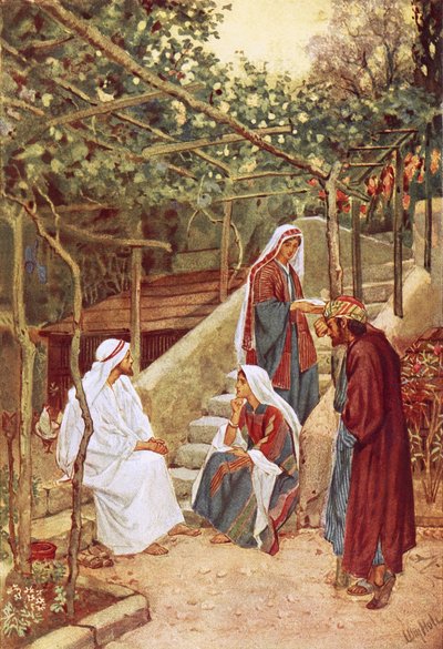 Jesus descansando em Betânia, na casa dos seus amigos de William Brassey Hole