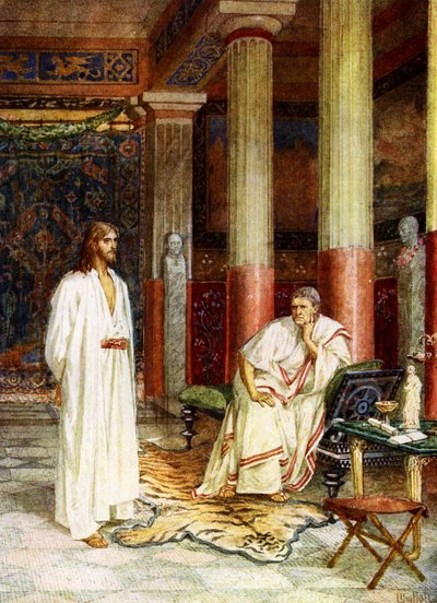 Jesus está diante de Pilatos - Bíblia de William Brassey Hole