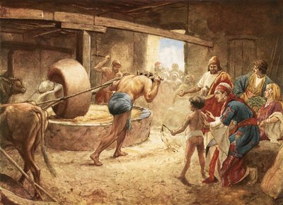 Sansão moendo na prisão em Gaza de William Brassey Hole