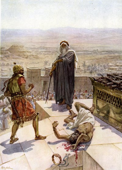 Samuel mata Agag em Gilgal - Bíblia de William Brassey Hole