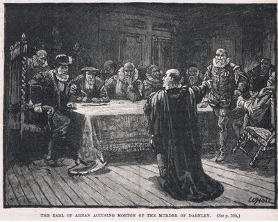 O conde de Arran acusando Morton do assassinato de Darnley 1581 de William Brassey Hole