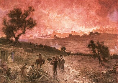 A destruição de Jerusalém por Nabucodonosor em 587 a.C. de William Brassey Hole