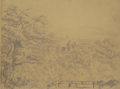 Recto: Paisagem Rural com Mosteiro de William Brockedon
