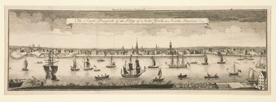 O South Prospect da cidade de Nova York na América do Norte de William Burgis