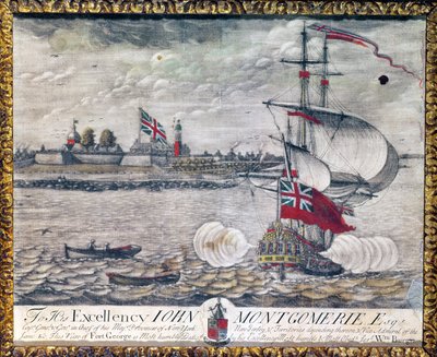 A Sua Excelência John Montgomerie Esq. (Vista do Forte George) de William Burgis