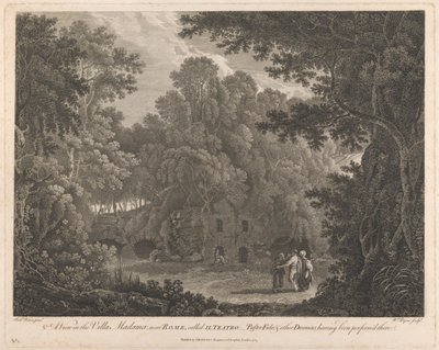 Uma Vista na Villa Madama, perto de Roma, chamada II Teatro de William Byrne
